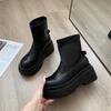 Platform Flats Women Ankle Boots Fashion Elegant Back Zippers Shoes Autumn Winter Women's Morder Short Booties