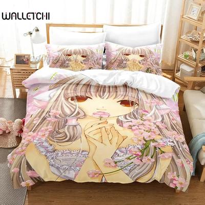 Новый комплект постельного белья Chi Chobits Single Twin Full Queen King Size Bed Set Adult Kids Bedroom Duvet Cover Sets 3D Anime Bed Set