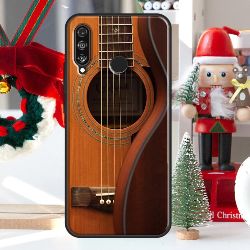 Classic Wood Guitar For Huawei Nova 5T 9 10 SE 7i 8i 11i 12i Y73 Y72 Y61 Y91 Y60 Y70 Y90 P20 P40 P30 Lite Case