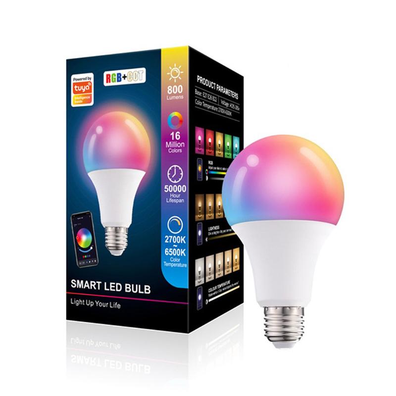 15 Вт интеллектуальная лампочка с управлением по Bluetooth, E27 RGB светодиодная лампа с регулировкой яркости для домашнего декора
