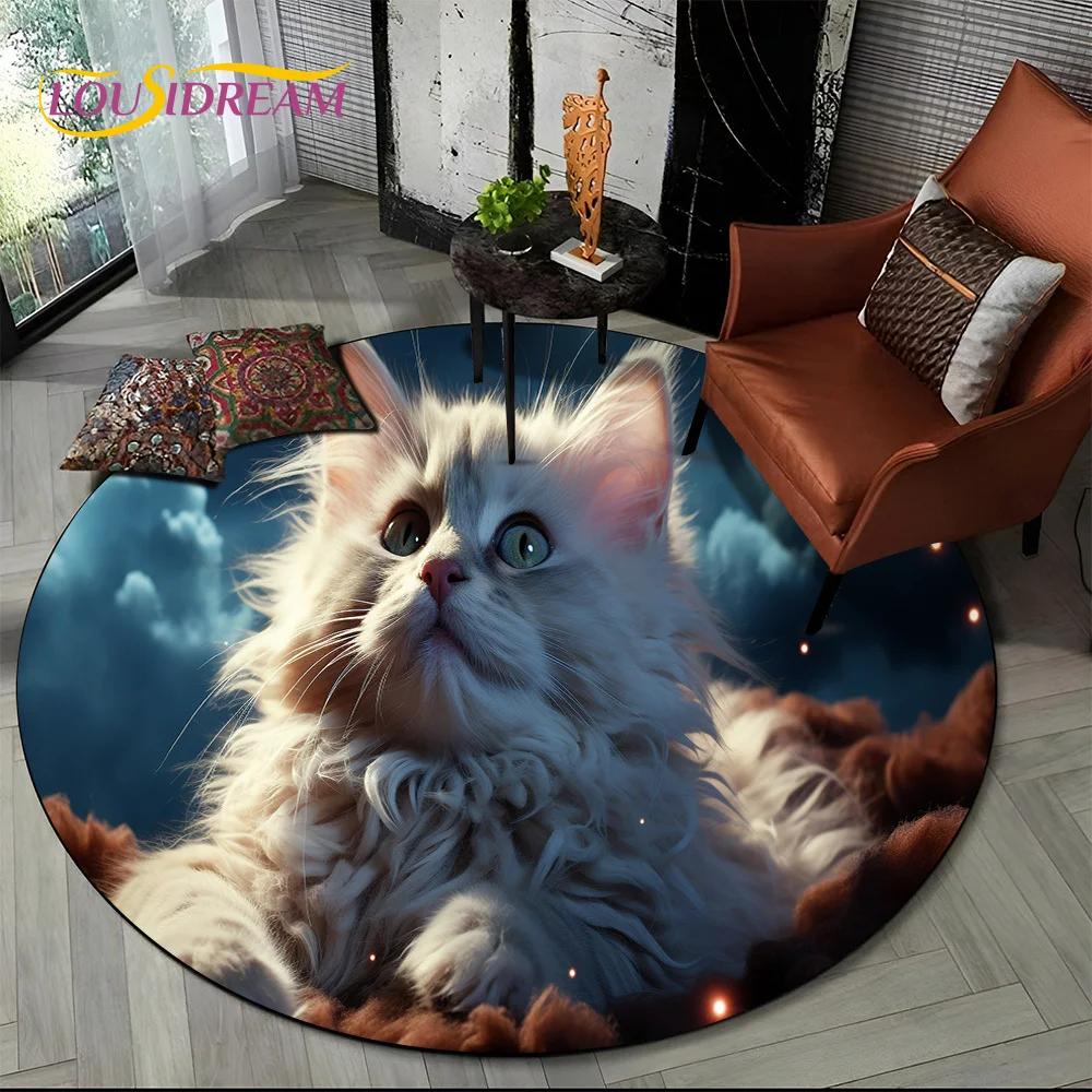 3D Мистический Солнце Луна Таро Мандала Магический Круглый Ковер Коврик для Гостиной Спальни Детской Игровой Комнаты Декор, Коврик для Зоны Питомцев Нескользящий