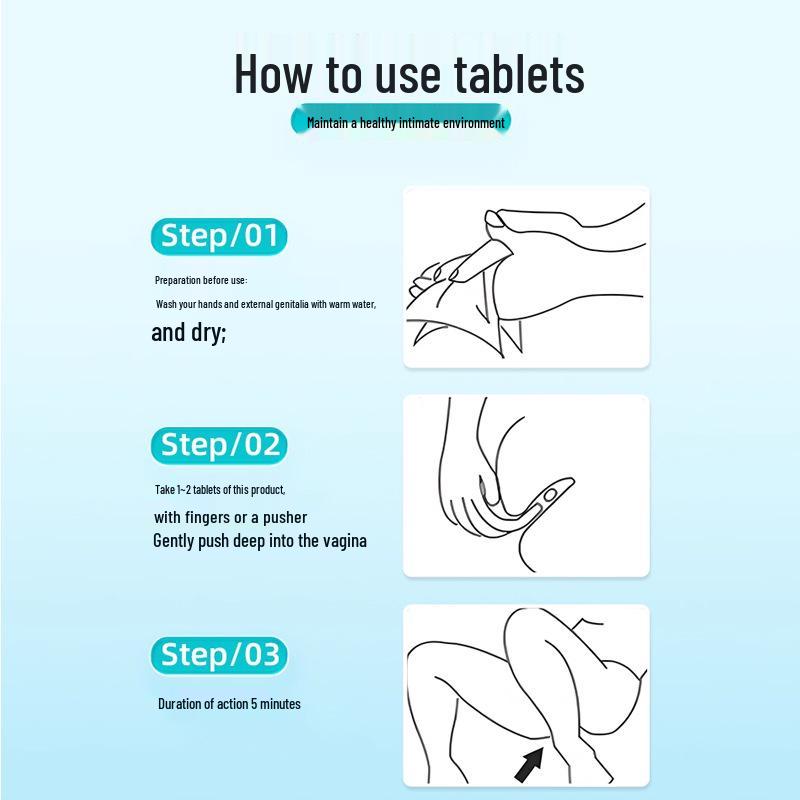 Женские пробиотические таблетки для интимной гигиены с молочной кислотой