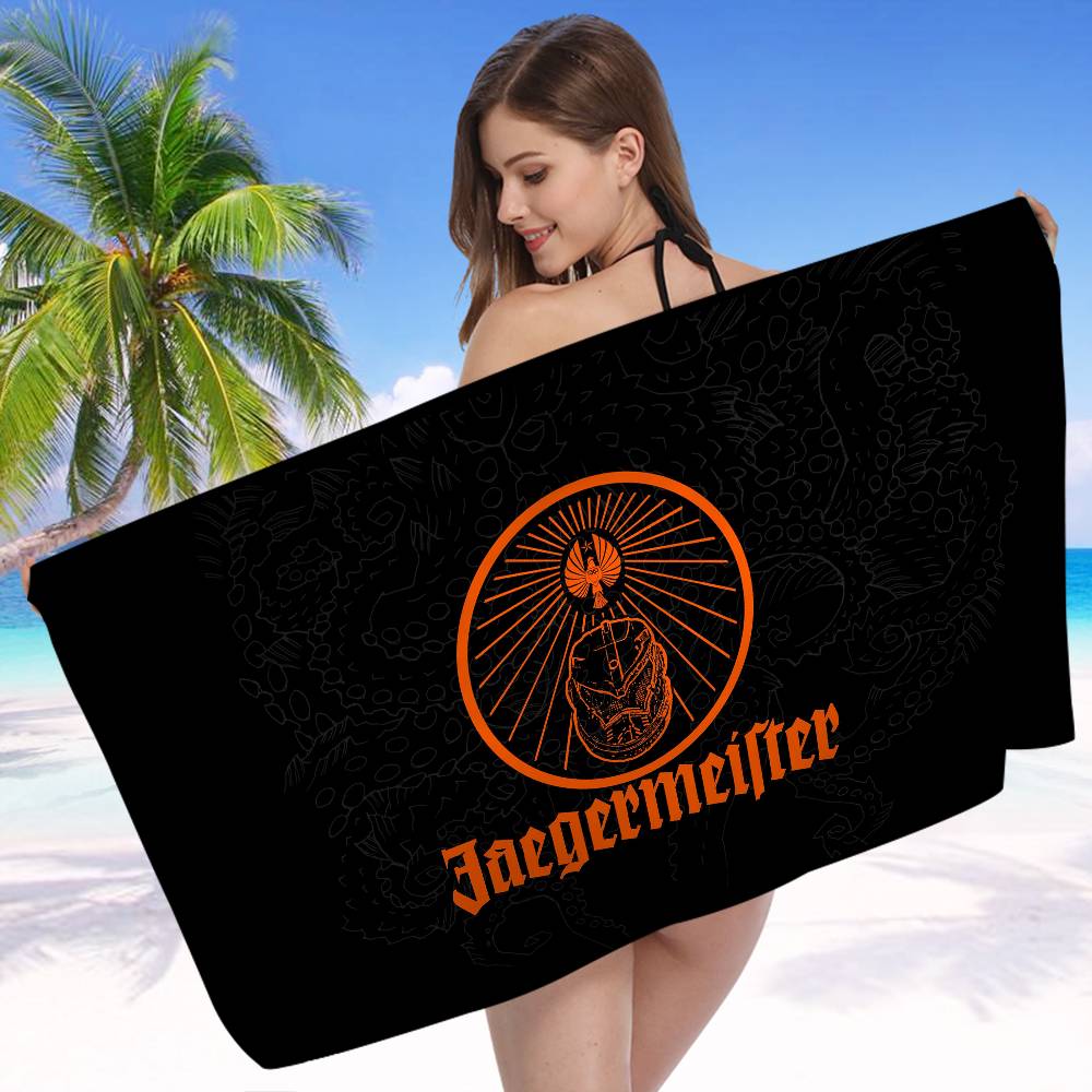 Микрофибровое пляжное полотенце J-Jagermeisters Впитывающее Быстросохнущее Мягкое Полотенце для Йоги, Плавания, Отдыха на Курорте, Альпинизма
