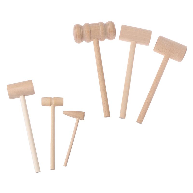 1 Pcs Leather Wooden Hammer Toy Crab Lobster Mallet Beating Gavel For Kid