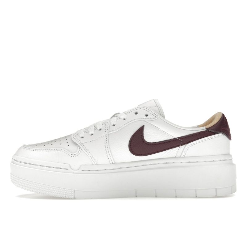 Jordan 1 Элевейт Лоу Вайт Бордо (Женский) Женские кроссовки Бело-Ониксовые DH7004-162