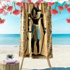 Egyptian Print Beach Towel, Large Soft Quick Dry Towel for Beach Camping Swimming