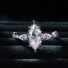 New Big Marquise CZ Bridal Wedding Rings Crystal White Color Luxury Engagement Rings for Women Eternity Trendy Jewelry
