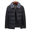 Осенне-зимняя мужская куртка-пуховик Business Casual с лацканами, белая утиная пуховая куртка с утолщенным пухом