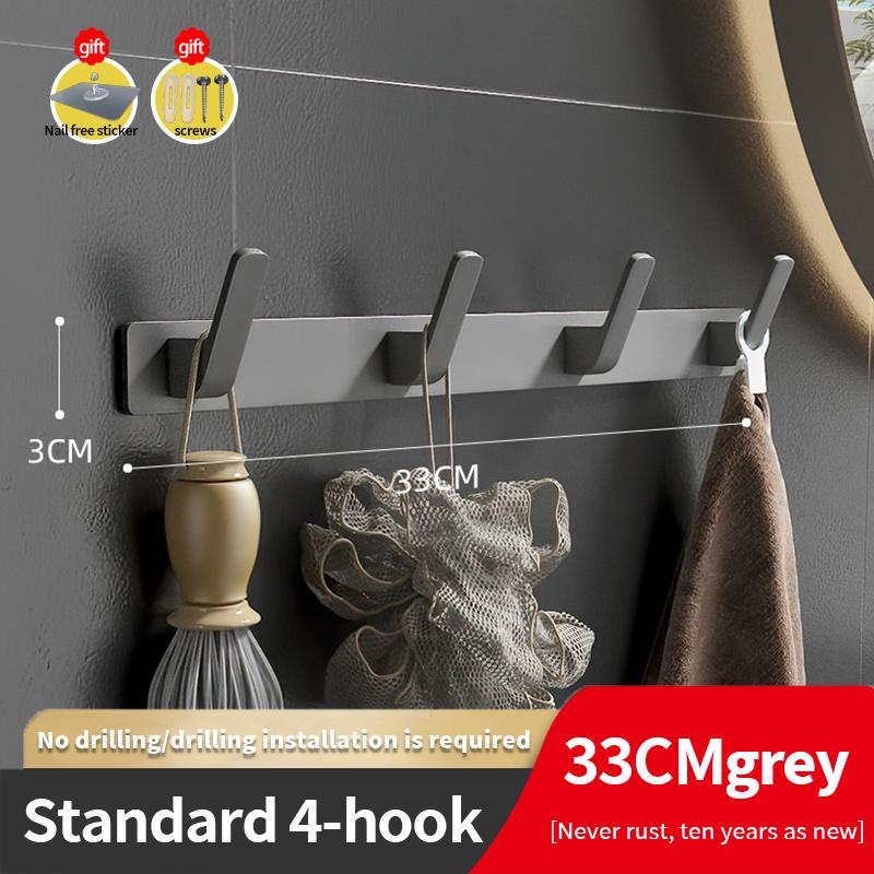 YUNJIEYA Черно-белые Дверные Крючки Крючок Для Одежды Вешалка Полка Органайзер Полка Для Хранения Душевая Стена Вешалка Кухня Аксессуары Для Ванной Комнаты