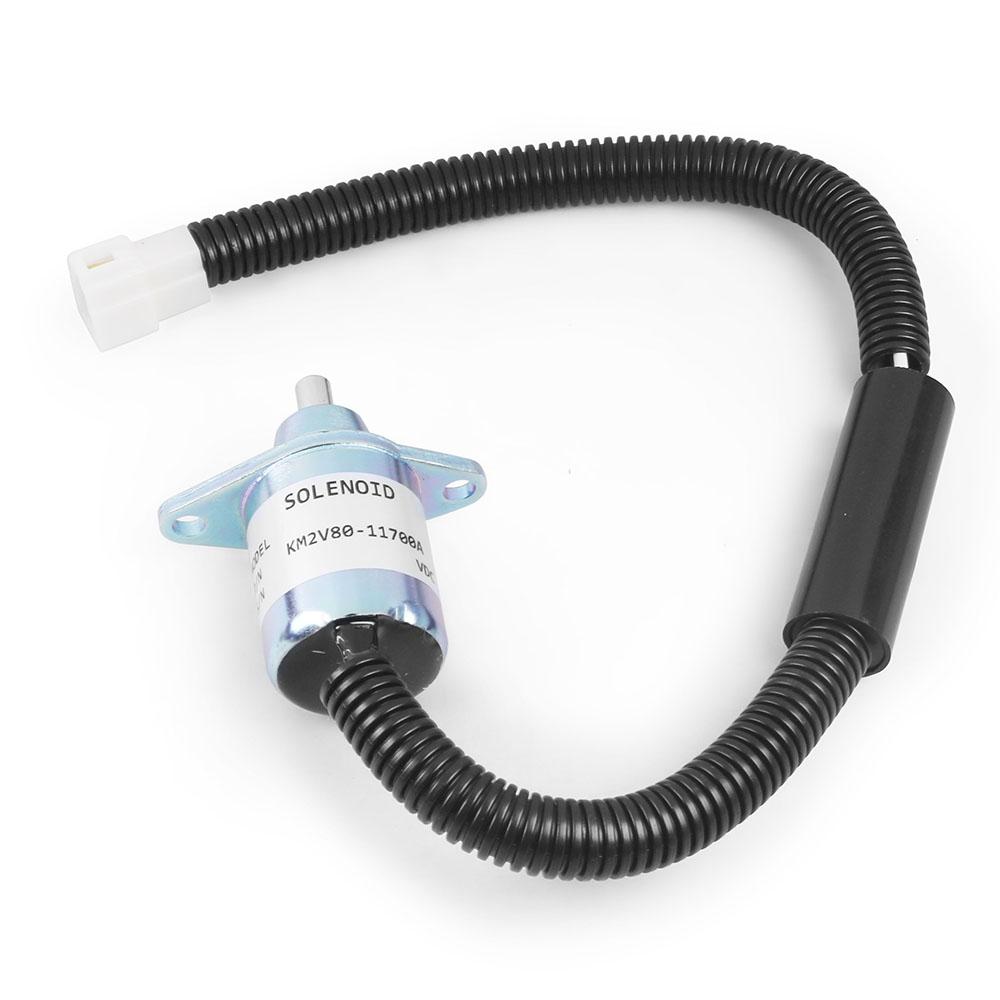 KM2V80-11700A 12 В электромагнитный клапан отключения подачи топлива для дизельного двигателя, электромагнитный клапан остановки масла генератора
