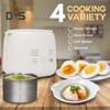 6-в-1 быстрая яйцеварка с сенсорным экраном, дизайн таймера, автоматическое отключение, звуковое напоминание, компактный размер, портативная электрическая яйцеварка с заварным кремом, йогуртом