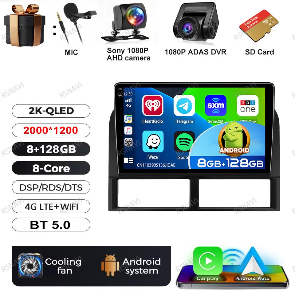 Car Radio Android 16 For Jeep Grand Cherokee II WJ 1998 - 2004 2DIN BT QLED DSP 4G LTE Qualcomm Multimedia Stereo 2 DIN GPS DVD