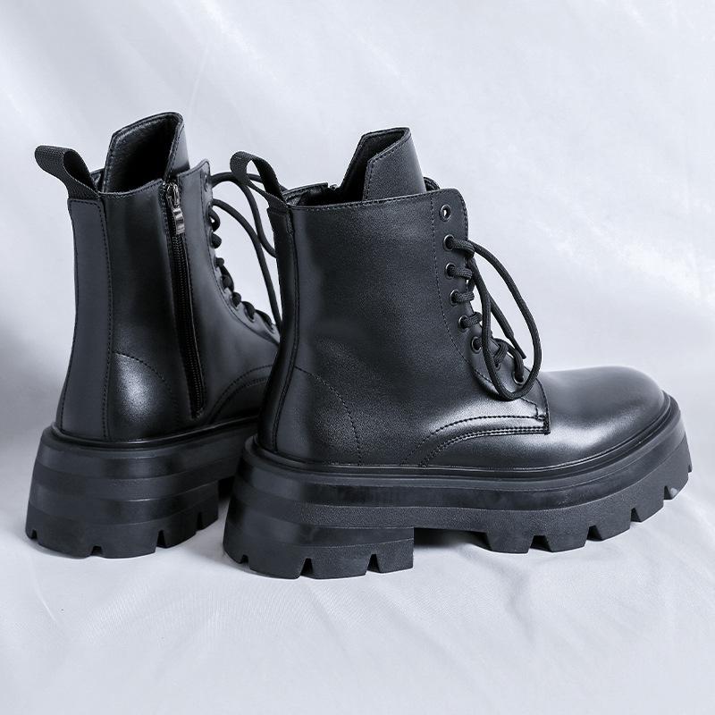 Ботинки Martin мужские на толстой подошве с высоким голенищем, кожаные туфли с высоким голенищем, короткие ботинки в британском стиле 3318-R