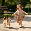 Girls Summer Cotton Linen Sleeveless Dress Set with Ruffled Hem and Pleats