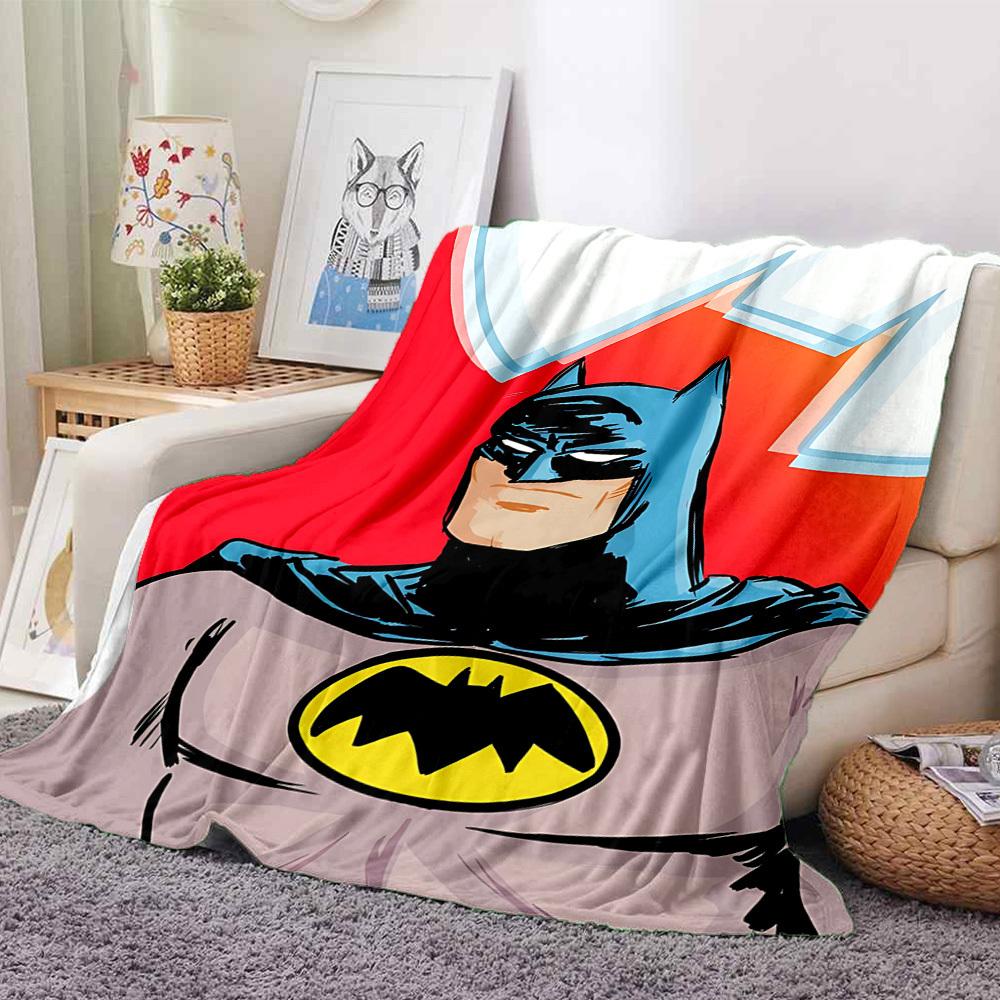 1pc batman, superhero Blanket Lightweight Flannel Throw For Sofa, Bed, Travel, Livingroom, Office, Couch, Chair, And Bed