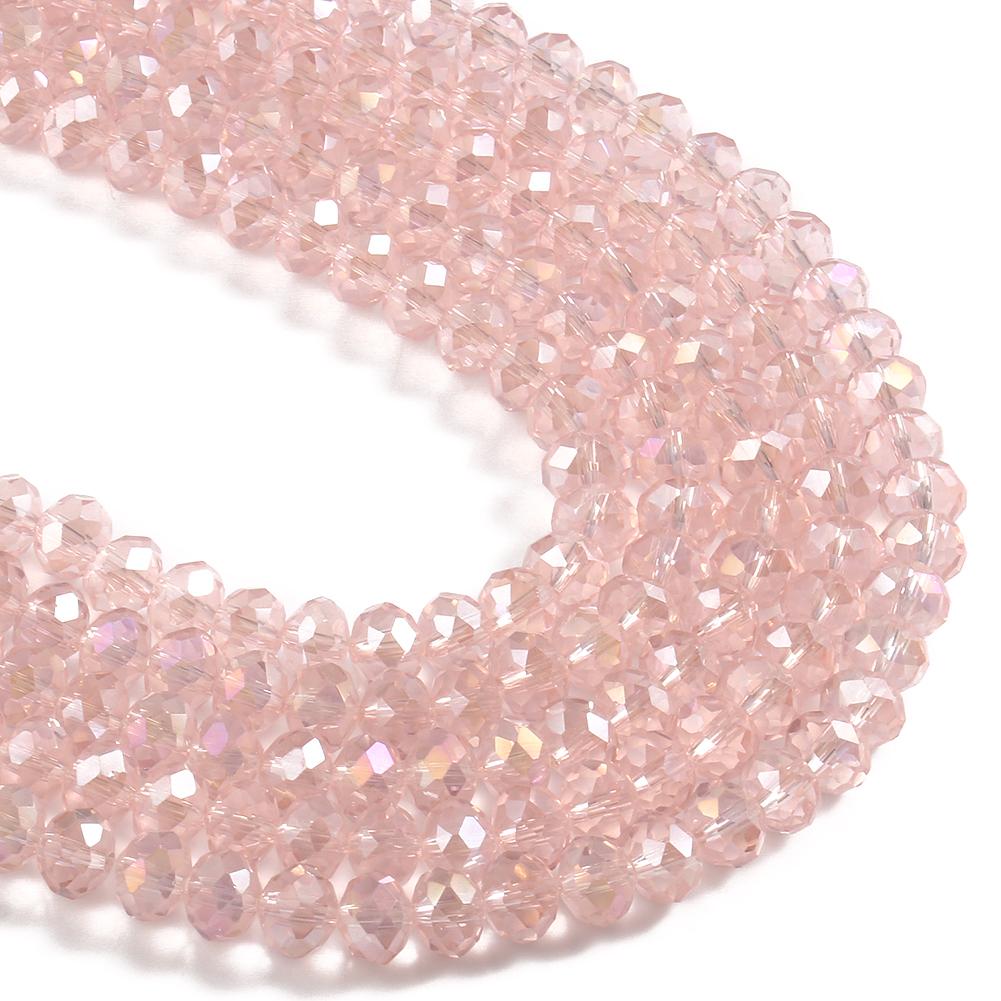 3 4 6 8mm Faceted Rondelle Crystal Glass Beads Austria Crystal Spacer Loose Beads For Jewelry Making DIY Charm Bracelet Supplies