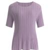 Shop   Women Frill ShorT Sleeve T shirT Black Ble Wsh 1331