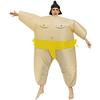 Sumo Costume Wrestler Inflatable Suit Blow Up Party Outfit Cosplay Dress Kid Men