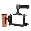 Andoer Camera Cage + Top Handle + Side Hand Grip Protective Cage Kit Aluminum Alloy Camera Video
