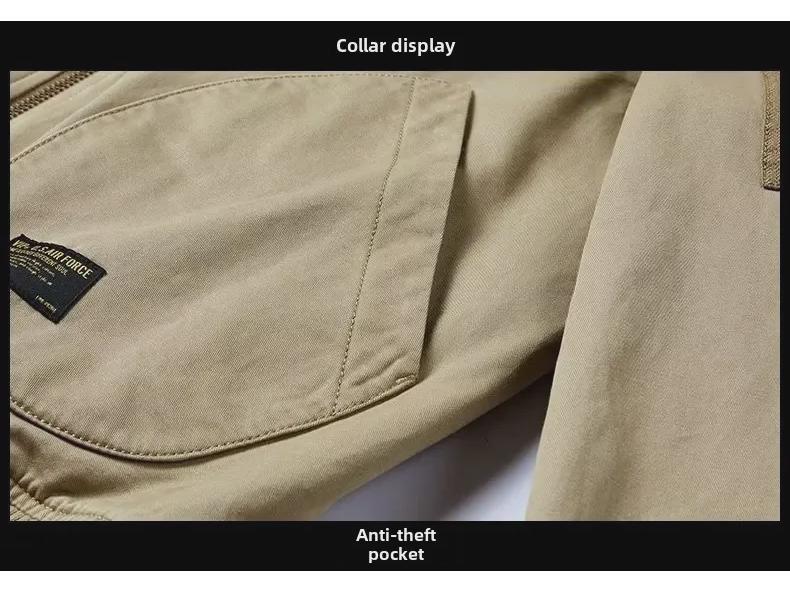 Мужская куртка-бомбер свободного покроя — повседневный стиль бейсбольной формы на весну/осень