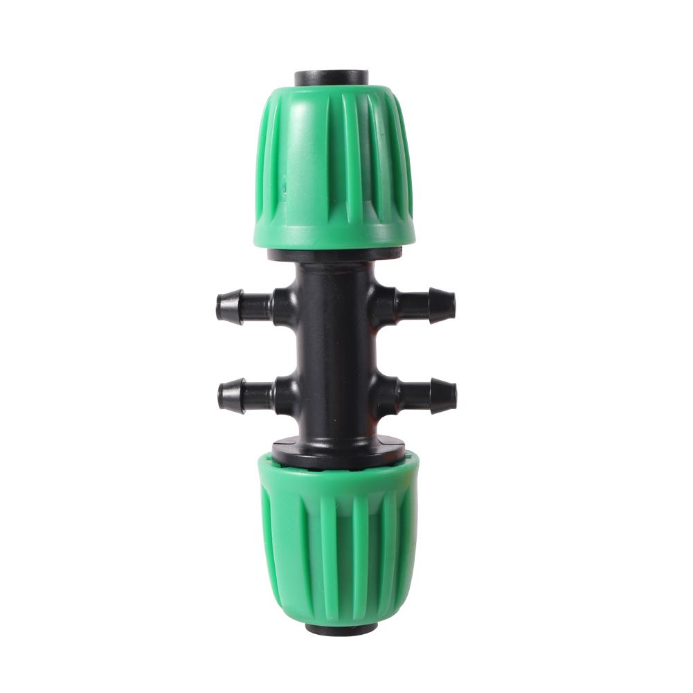 16mm PE Pipe Locked Connector Lock Nuts Garden Water Coupling 1/2'' Pipe 4/7mm Hose Fittings Garden Agriculture Irrigation Joint