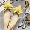 Internet Celebrity Flat Pointed Head with Skirt One Pedal Women's Single Shoes Non-slip Sweet Autumn New Doudou Shoes Korean Version of Ladyshoes