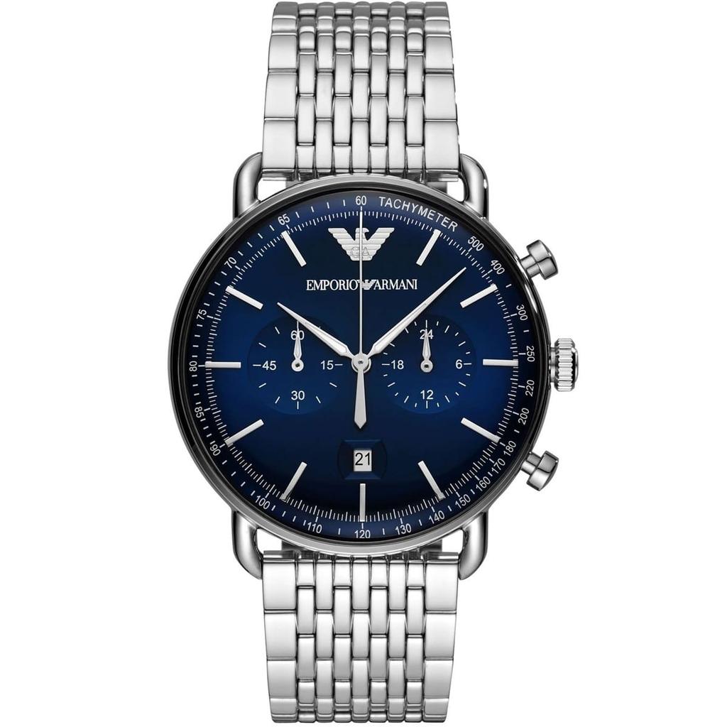 Emporio Armani AR11238 Aviator Chronograph Quartz Blue Dial Men's Watch