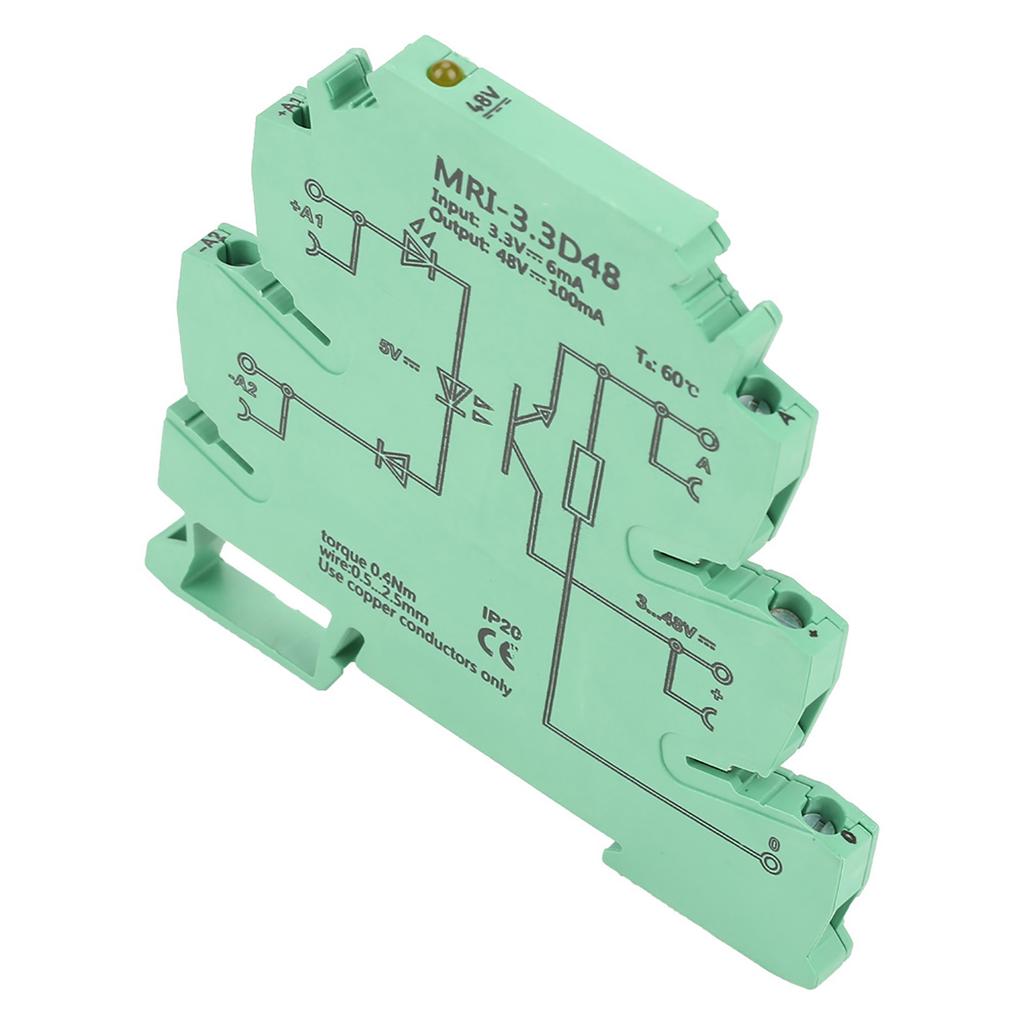MRI 3.3D48 DC Photoelectrical Coupler Isolating PLC Relay Module Input 3.3VDC Output 3 48VDC