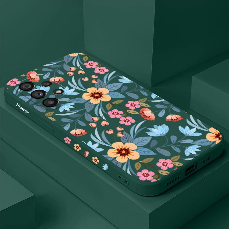 Сверкающий Цветочный Чехол Для Samsung Galaxy A73 A53 A33 A23 A13 A72 A52 A52S A32 A22 A12 A71 A51 A31 A21S 4G 5G Чехол