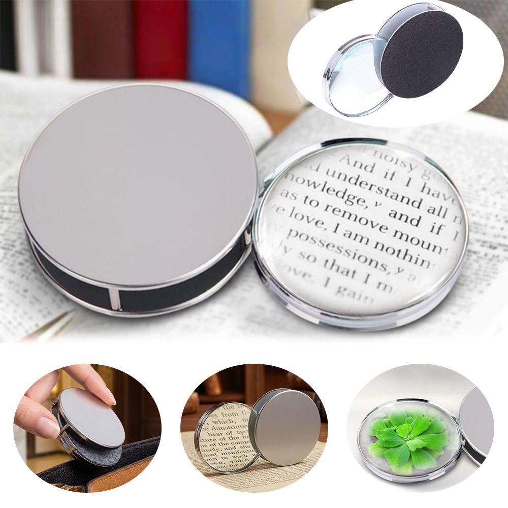 20X Folding Round Magnifier Folding Design Mini Portable Reader 20X Handheld Magnifier Reading