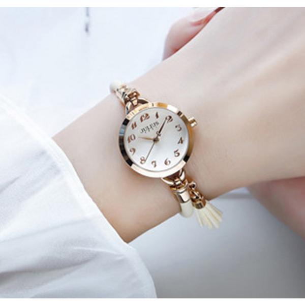 [Julius] Женские наручные часы с кожаной кисточкой JA-994, популярные корейские часы