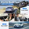 4-объективный видеорегистратор 4*1080P для автомобильного видеорегистратора 360°Auto WiFi черный ящик ночное видение 24H парковочный монитор автомобильные аксессуары