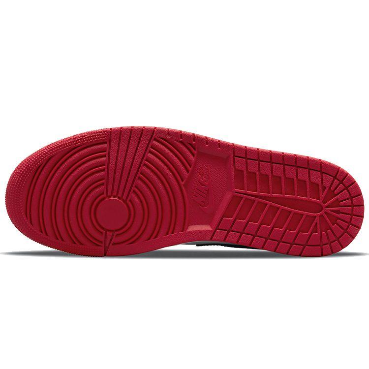 Мужские кроссовки Air Jordan 1 Low Bred Toe Gym-Red Black White 553558-612