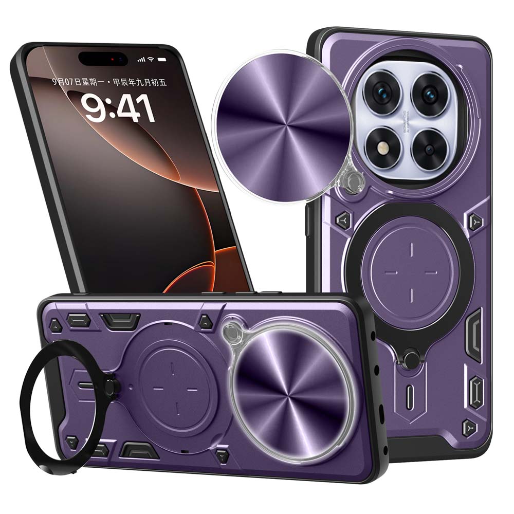 Magsafe Magnetic Camera Protection Case for Redmi Note 14 Pro 4G 5G Armor Hybrid Metal Ring Back Cover For Redmi Note14 Pro Plus