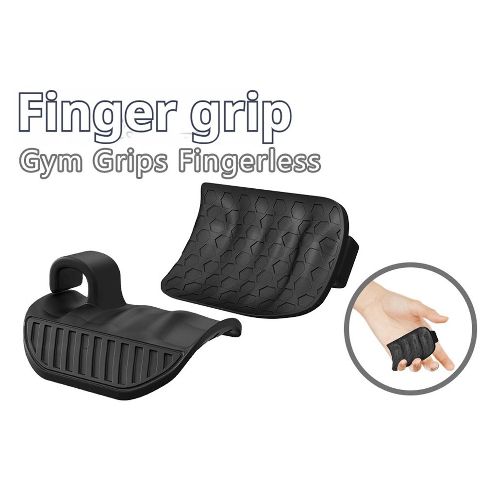 Anti-Slip Workout Grips Finger Trainer Ergonomic Rubber Hand Protector Gloves for Weight Lifting Pull-Ups Gym Training Exercise
