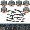 WW2 German STG44 MP40 PZB39 98K Figures Building Blocks Army Soldiers Infantry M35 Helmet Military Weapons Bricks Toys Kids