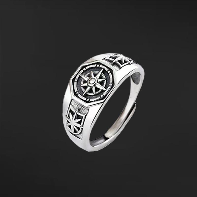 New Neptune Star Ring Cyberpunk Unisex Adjustable Size Trendy Jewelry Couple Gift for Women Men