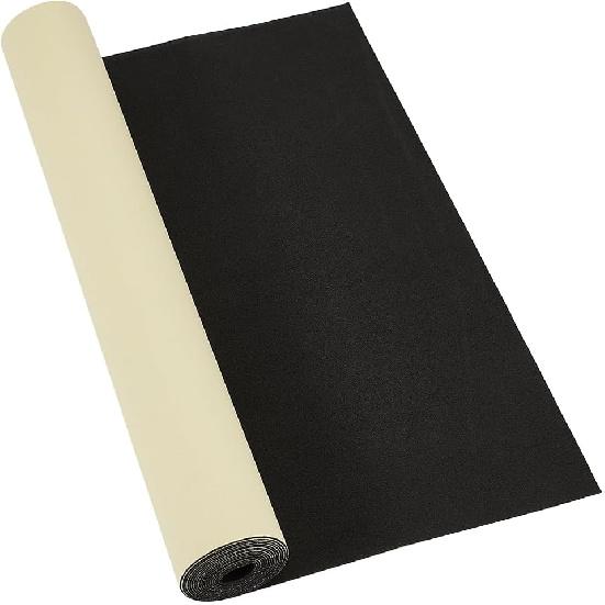 BENECREAT 78.7x15.7 Inch Black Self Adhesive EVA Foam Roll, 1mm Thick Waterproof Foam Rubber Sheet for Furniture Protecting, Filling, Costumes and