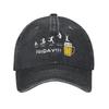 Its Beer Oclock Funny Skeleton Baseball Caps Vintage Distressed Washed Headwear Unisex Outdoor All Seasons Travel Caps Hat