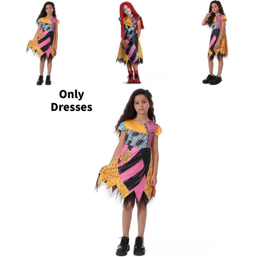 The Nightmare Before Christmas Sally Girl Costume Dress For Halloween Party And Cosplay