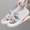 Spring New Women's Shoes Round Head One Pedal Canvas Shoes Women Breathable Soft Sole Student Lazy Shoes Single Shoes