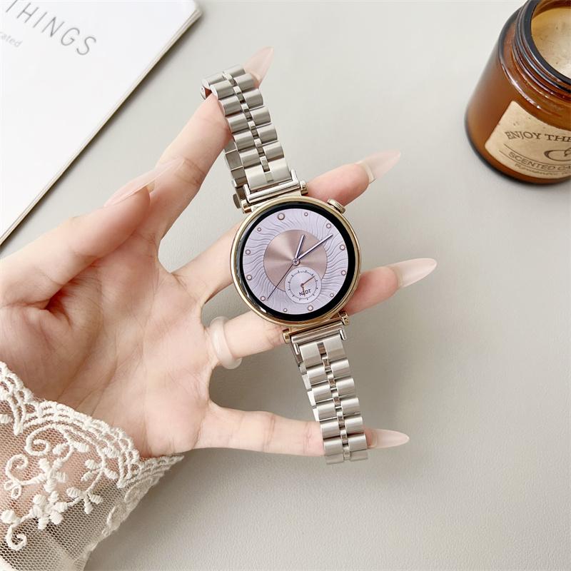 18mm Women Stainless Steel Strap For Huawei GT4 41mm Smart Metal Bracelet For Samsung Galaxy Watch 4/5/6 40mm 44mm Replacement