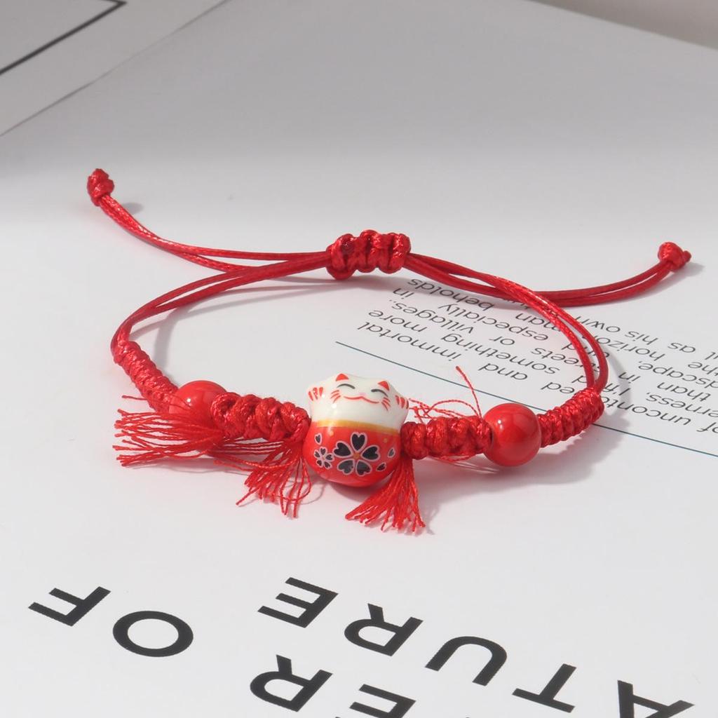 Плетеный браслет Lucky Cat Candy Color для женщин