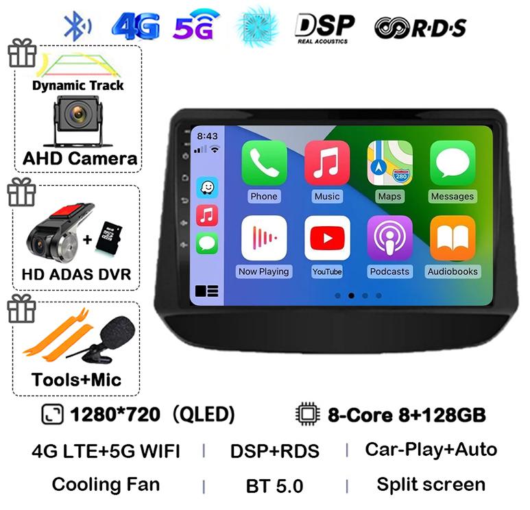 Android 14 Carplay Car Radio For Chevrolet Onix Cavalier 2020 2021-2025 Navigation GPS 4G Multimedia Player Stereo Autoradio DSP