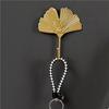 6X Крючки для одежды Золотой Подвесной Держатель для ключей, Декоративные Листья Металлические Крючки Настенные Крючки Вешалка