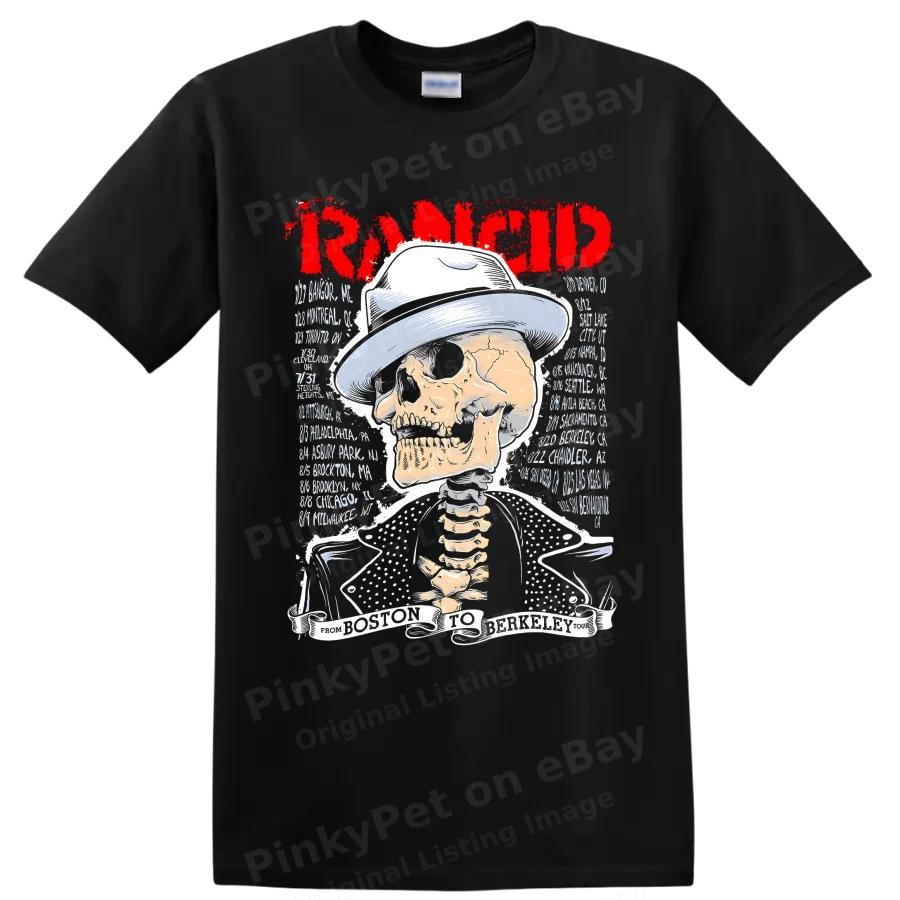 Rancid Punk Rock Skull T Shirt Boston Berkeley Vintage Band Graphic Style Tee