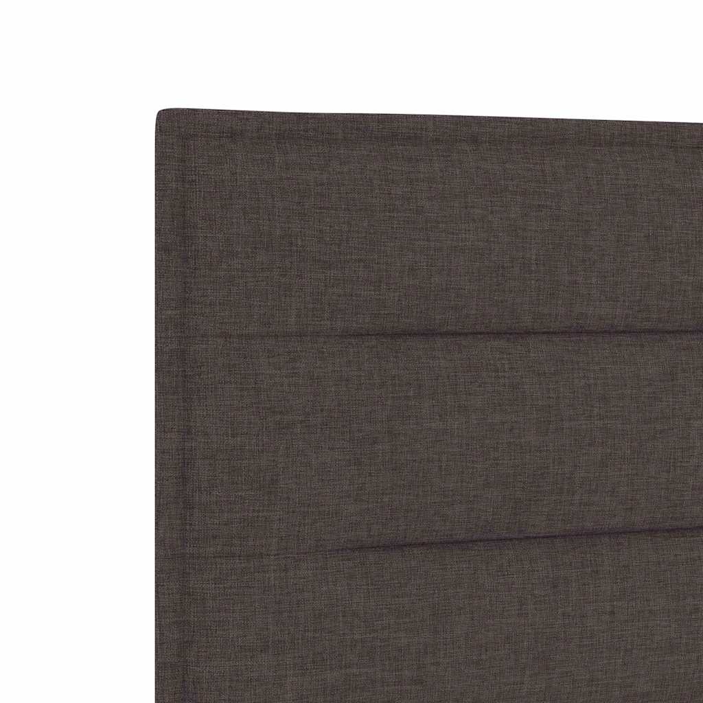 Bed Frame with Headboard Dark Brown 90 x 190 cm Fabric