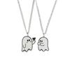 Halloween Couple Necklace Finger Heart Lover Neckchian Lovely Ghostes Pendant  Best Friend