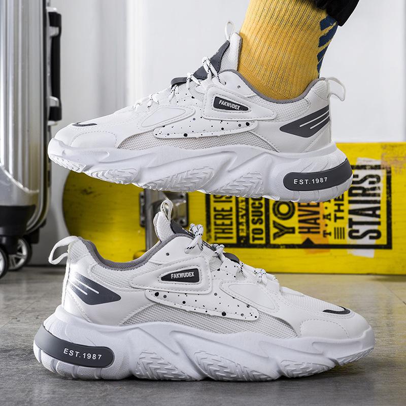 Autumn and Winter New Running Shoes Mesh Breathable Casual Shoes Sneaker Trendy Men's Shoes Dad Shoes