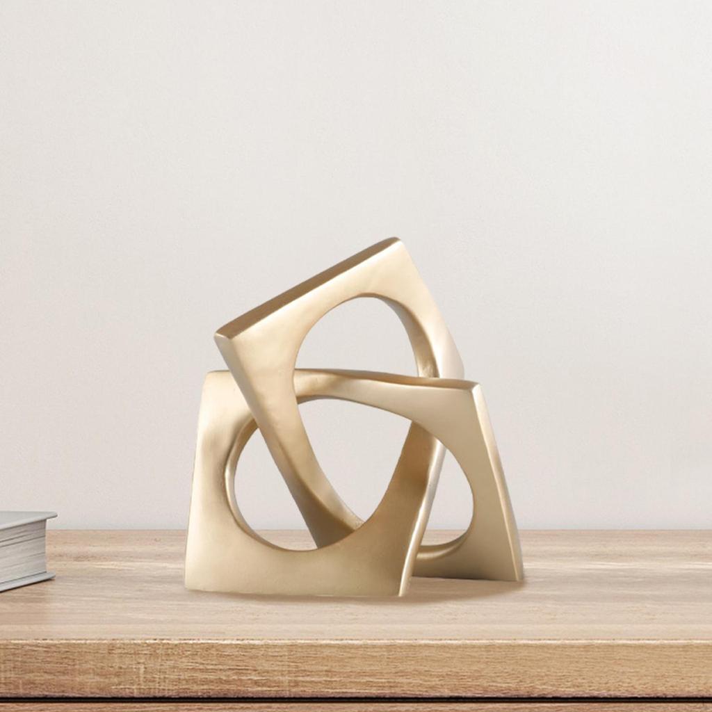 Geometric Sculpture Decorative Figurine Collection, Tabletop Ornament Modern Statue for Bookshelf,